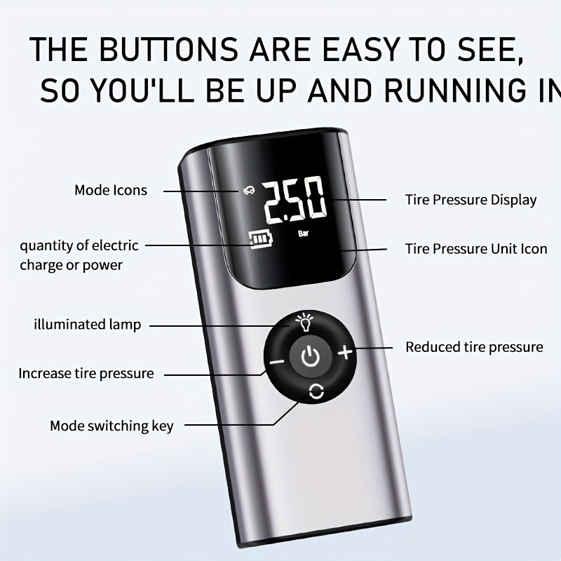 Inflador de neumáticos portáti - Car Portable Tire Inflator reseña y precio