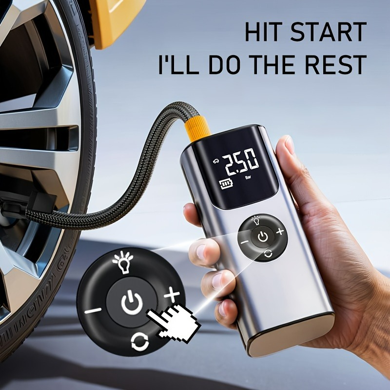 Inflador de neumáticos portáti - Car Portable Tire Inflator reseña y precio