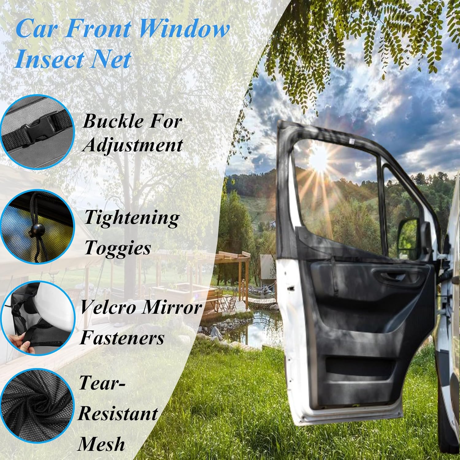 2 piezas de mosquiteras univer - Car Accessories Gifts reseña y precio