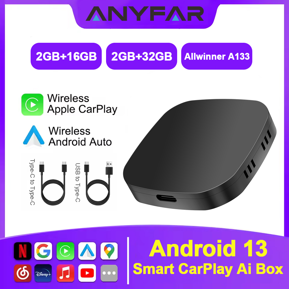 Android 13 Ai Box Inalámbrico, - Car Accessories Youtube reseña y precio