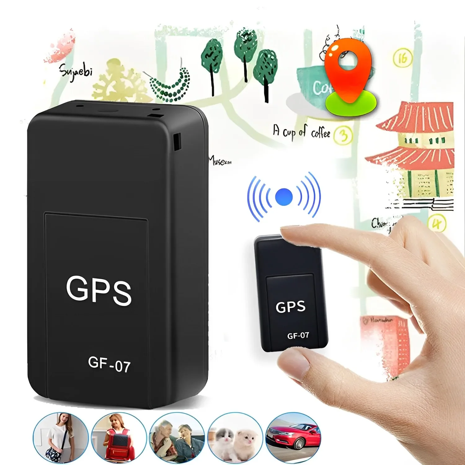 Rastreador Mini GPS de GF-07 p - Car Accessories For Elderly reseña y precio
