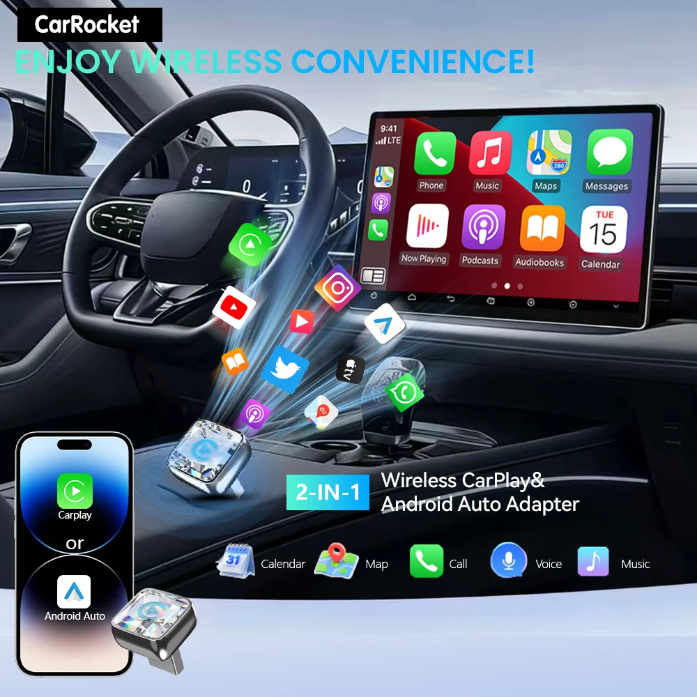 Adaptador inalámbrico CarRocke - Car Accessories Usa reseña y precio