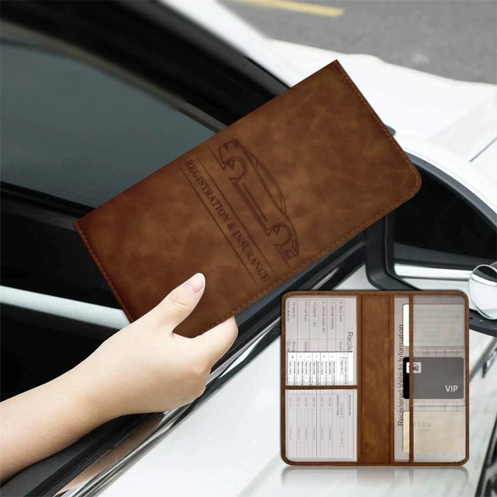 Cartera de Cuero PU para Docum - Car Accessories For Elderly reseña y precio